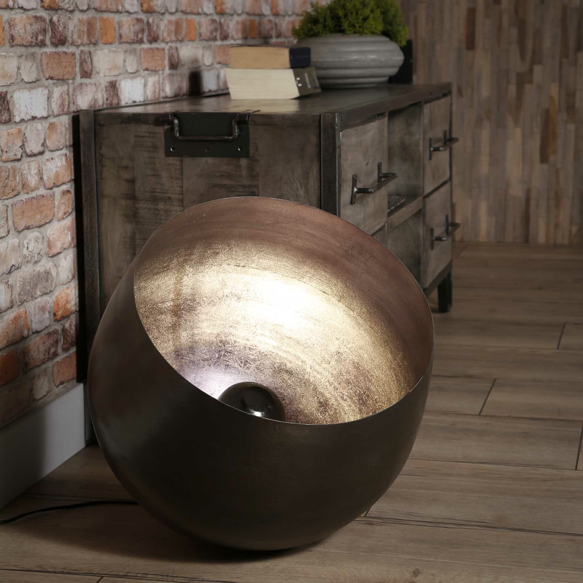 Tieme Vloerlamp Ø50 cm – Zwart Nikkel, Vintage Elegantie voor Modern Wooncomfort