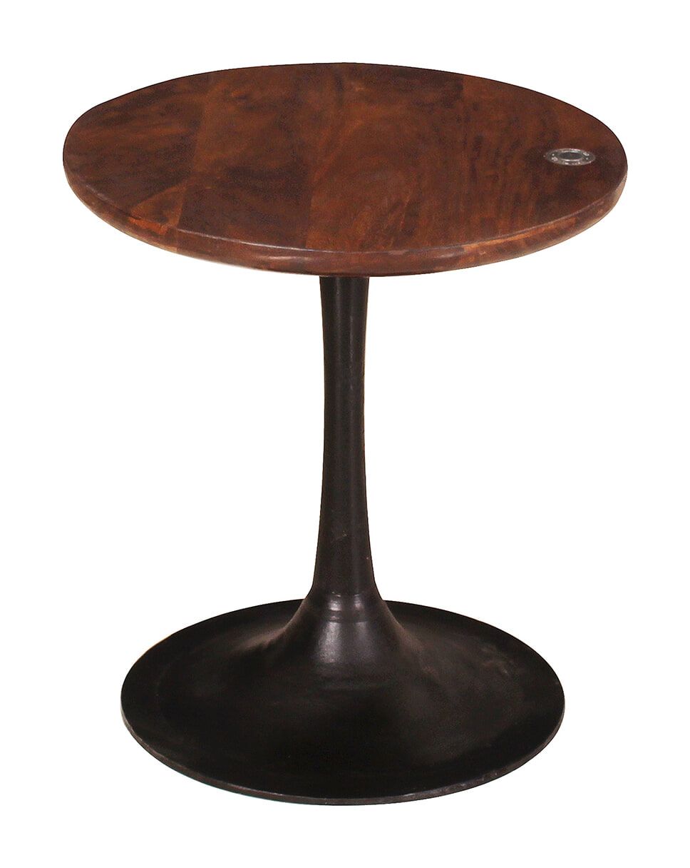 Tom Tailor Chaz ronde bijzettafel van mangohout – compact design voor moderne interieurs