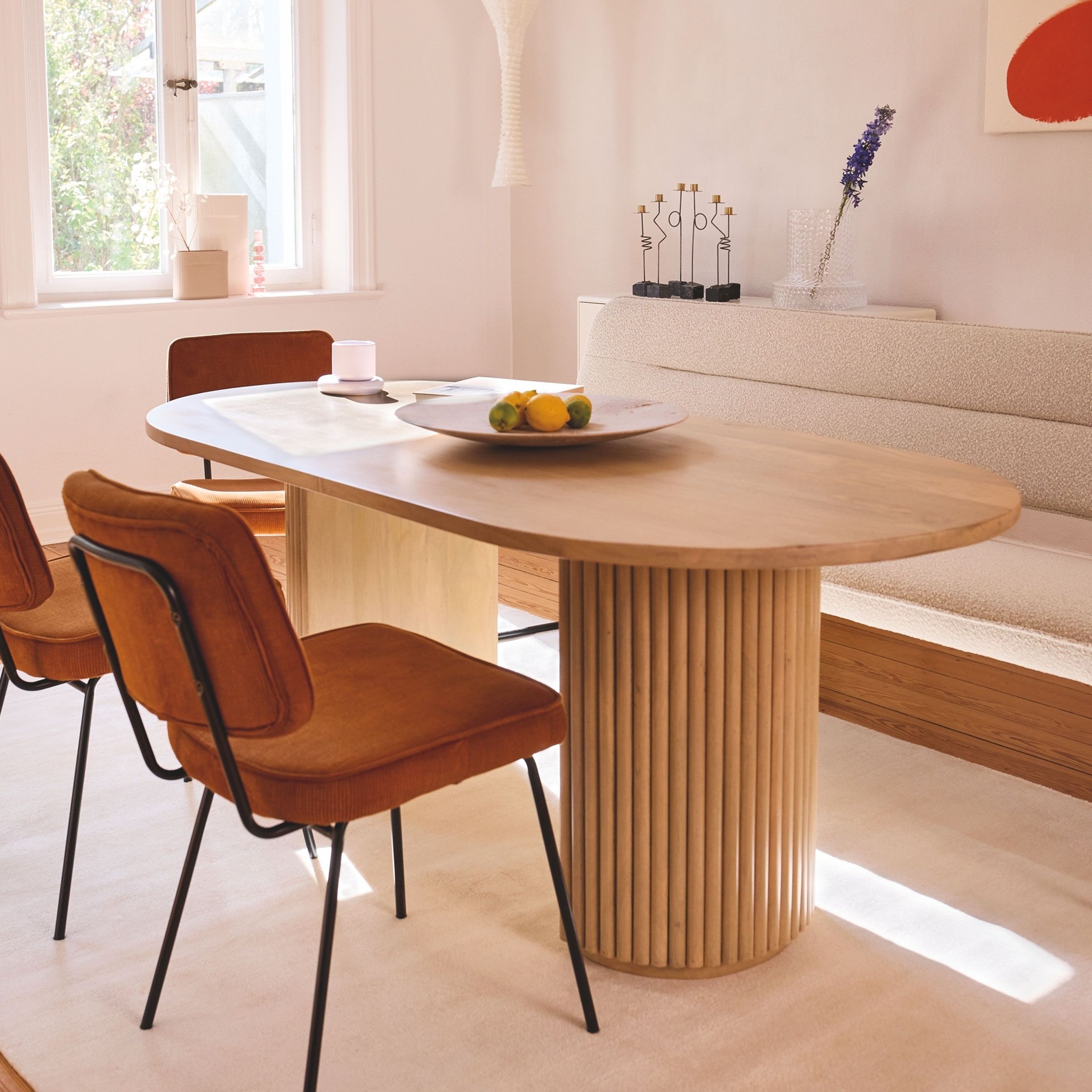 Tom Tailor ovale eettafel Tessica – stijlvol mangohouten middellang tafeltje