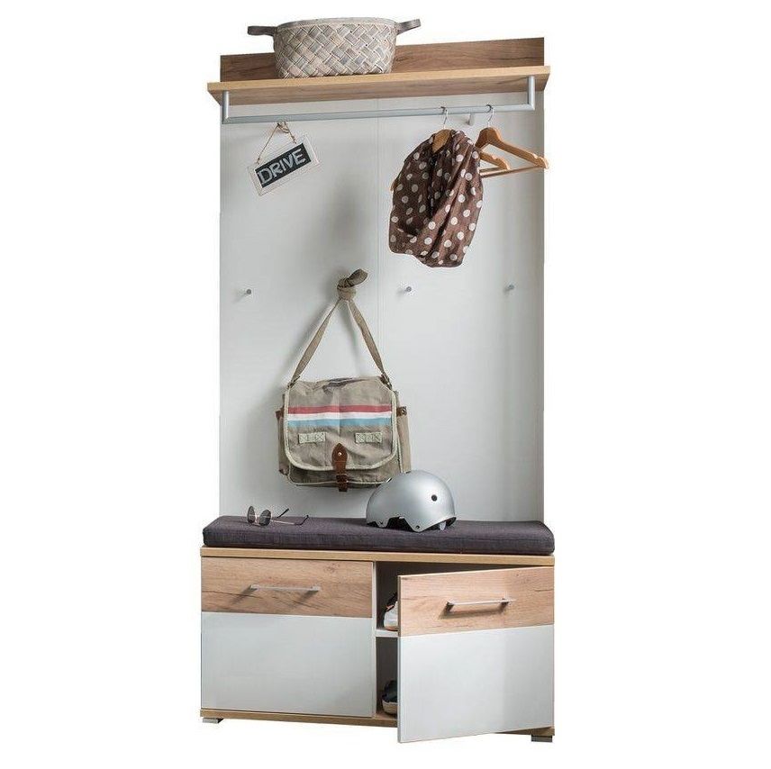 Topix Halmeubelset – Strak wit design met navarra eiken accent