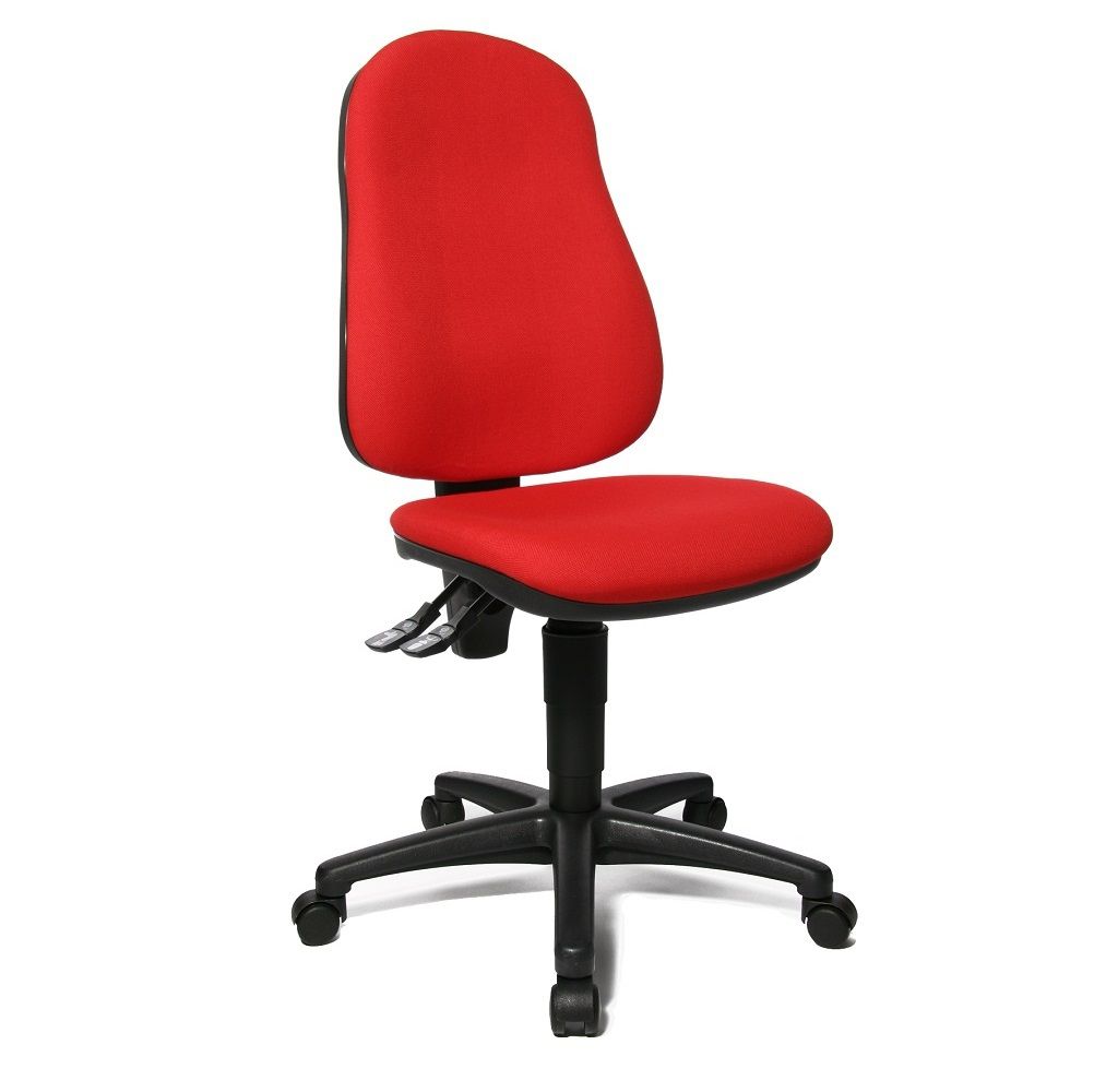 TopStar Point 60 bureaustoel – comfortabele rode werkplek met extra ruimte