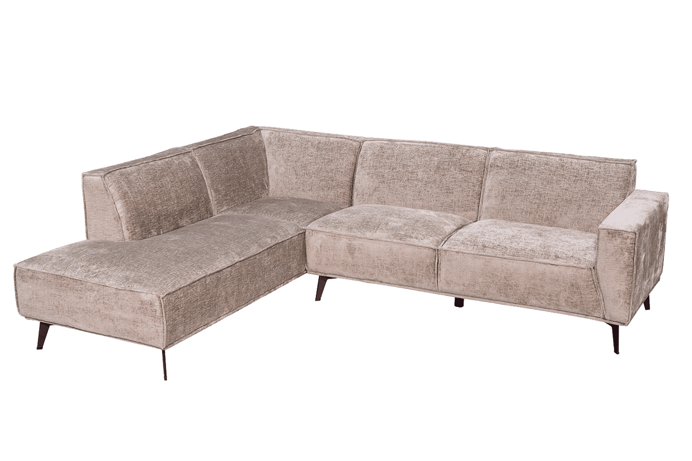 Tower Living 2,5‑zits Hoekbank Leeds Links – 268 cm in Warm Taupe