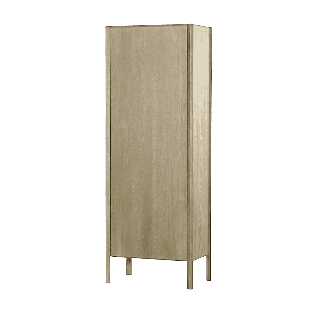 Tower Living Amalfi Opbergkast – Eikenfineer in Whitewash, 190 cm hoog