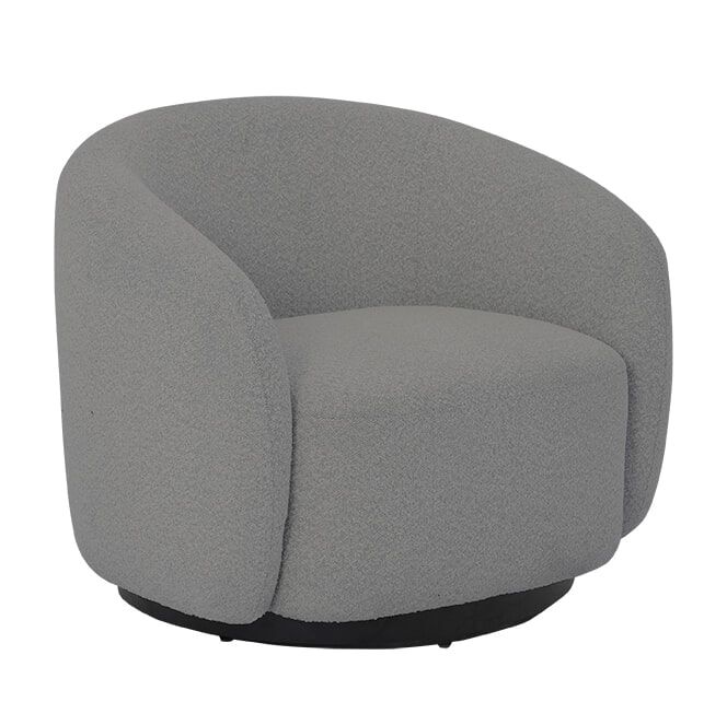Tower Living Belfast Bouclé Fauteuil – Comfortabele Draaifunctie in Taupe