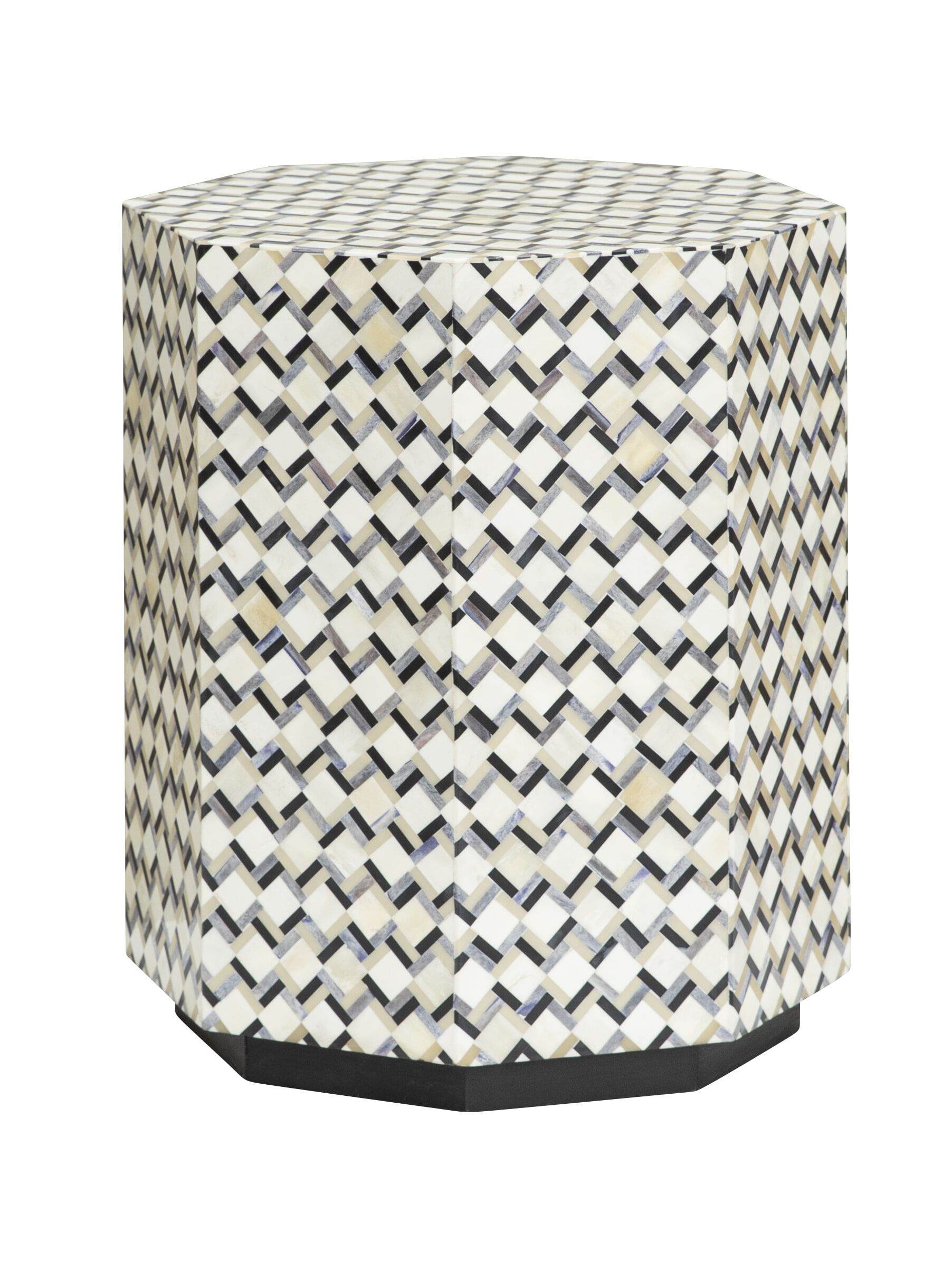 Tower Living Bijzettafel Brendola – Uniek Bottenblad in Beige, 45 × 45 cm