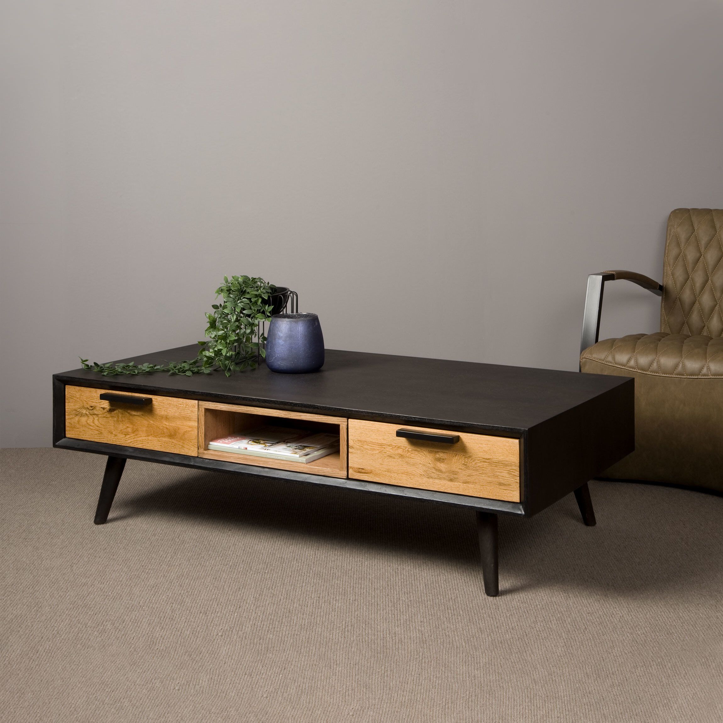 Tower Living Bresso salontafel – eiken, 140 × 70 cm