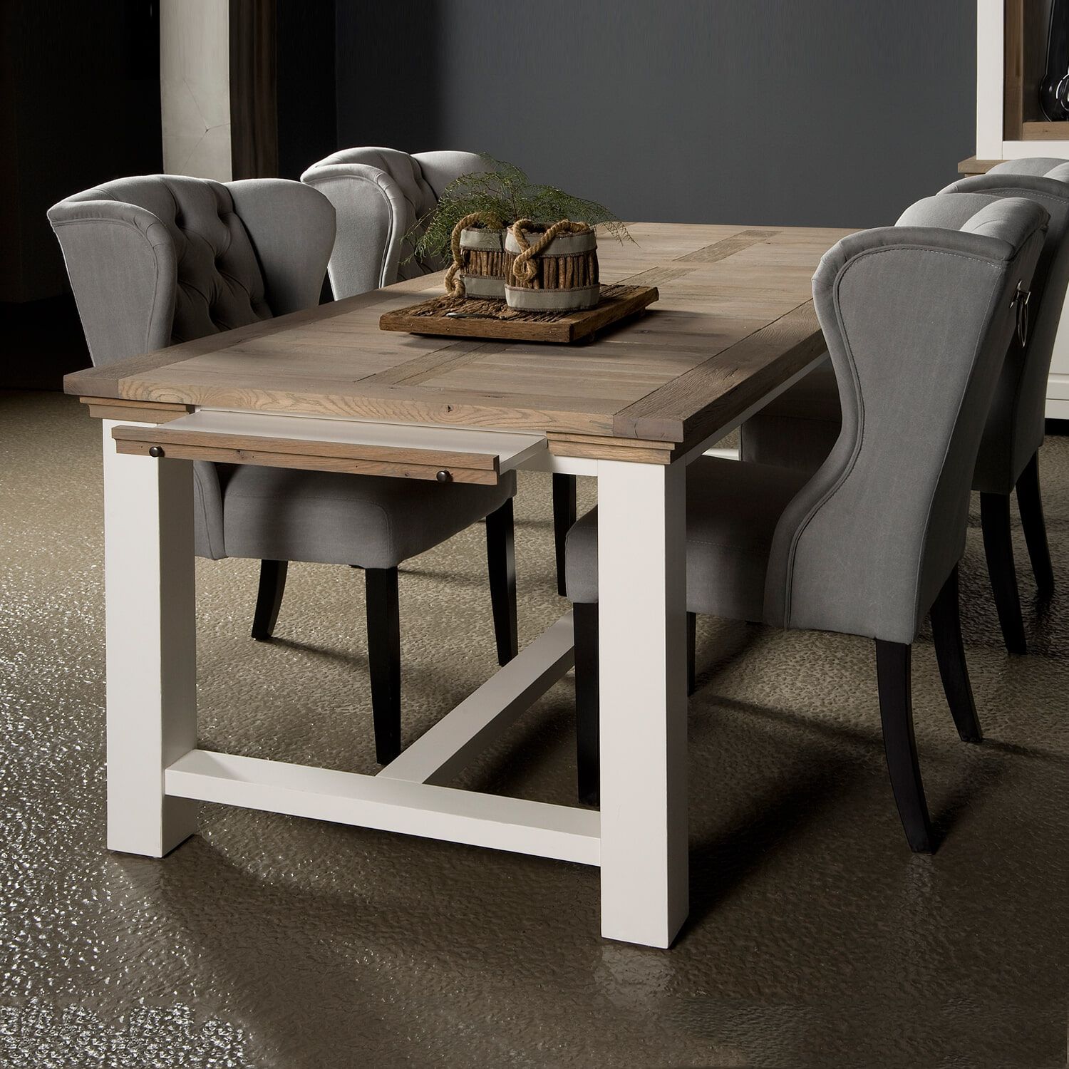 Tower Living eettafel Parma – tijdloze witte eetkamer