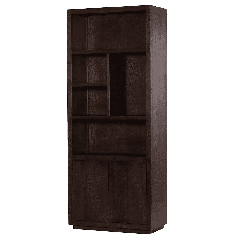 Tower Living Mincio Opbergkast – Strak eiken met espresso look (220 × 90 cm)