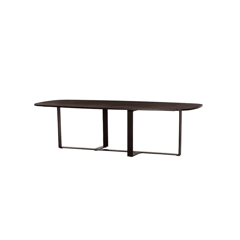 Tower Living Mincio Salontafel – Ovaal eiken met espresso afwerking, 130 × 70 cm