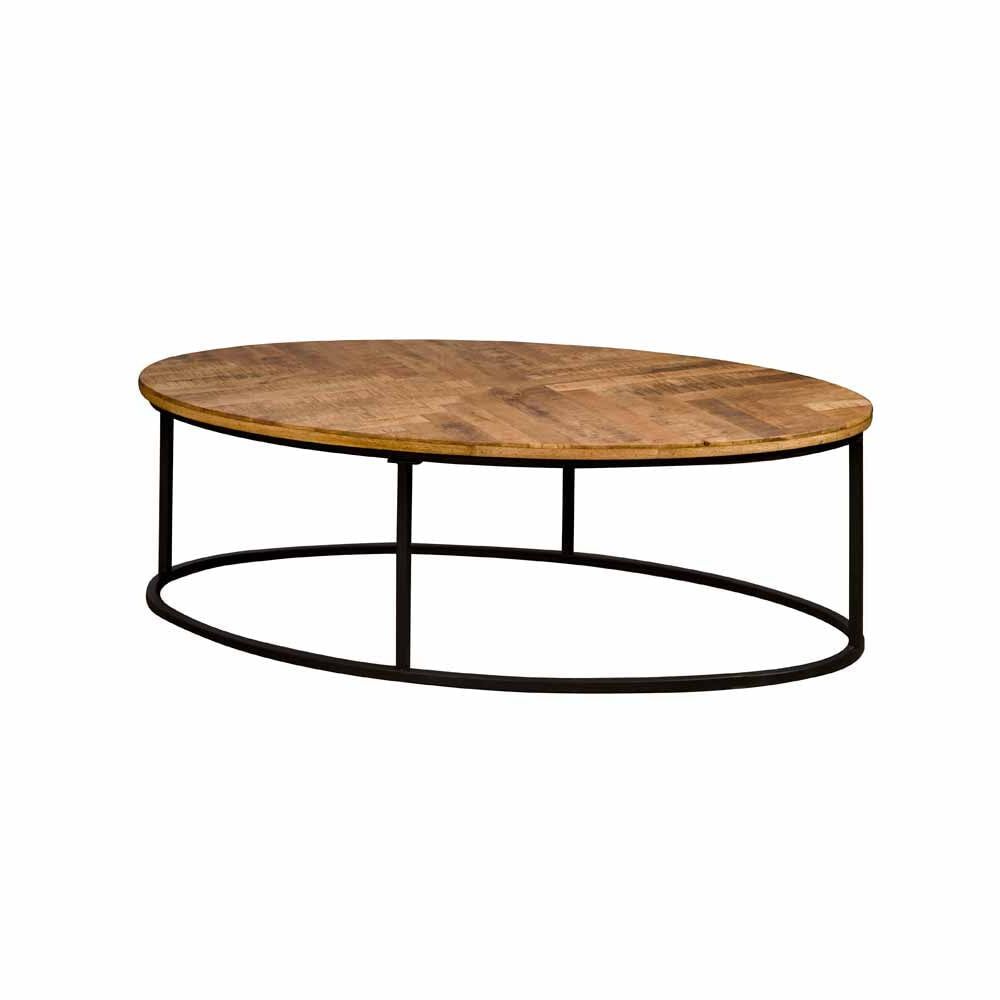 Tower Living Ovale Salontafel Viola – Naturel Mangohout, 135 × 75 cm