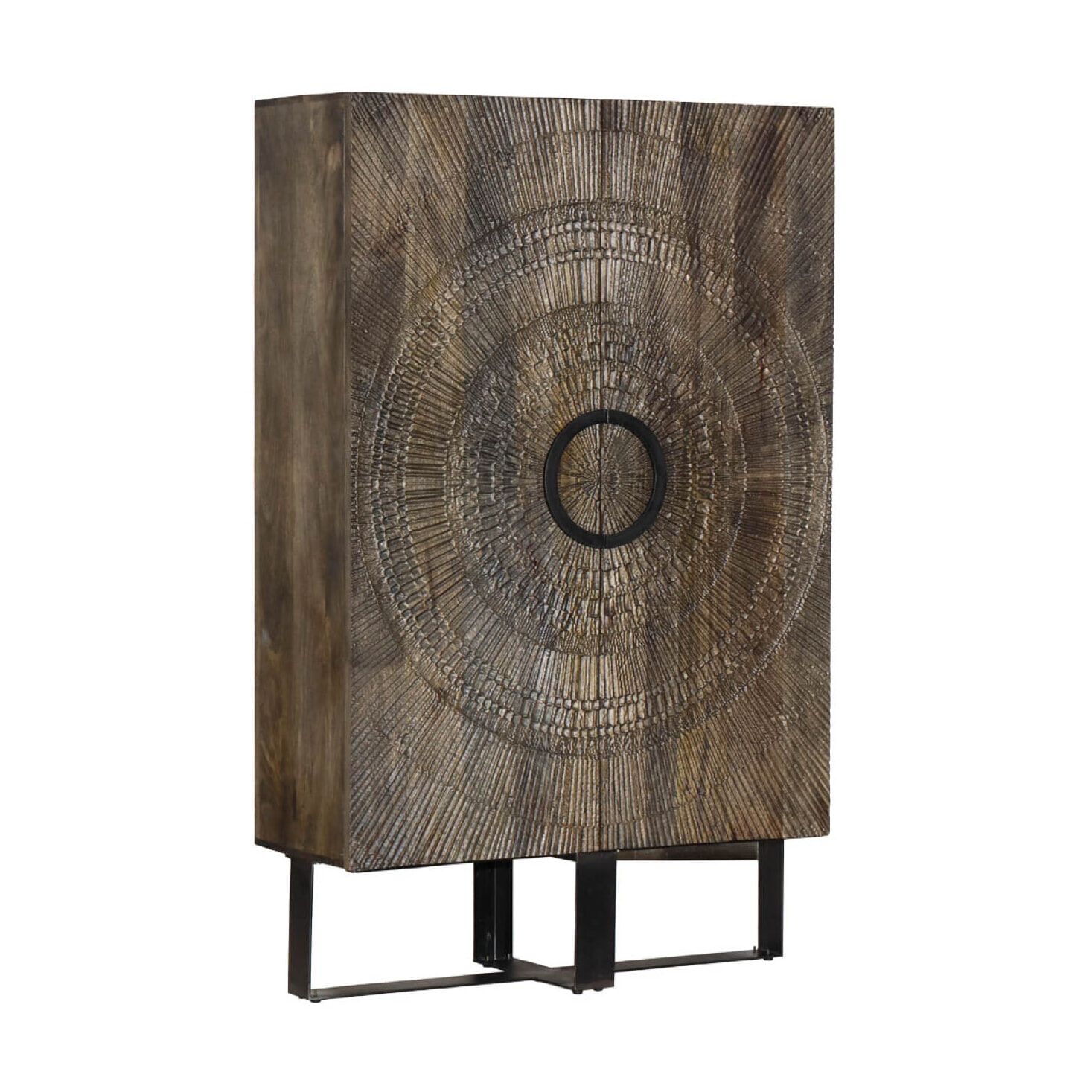 Tower Living Padua Opbergkast – massief mangohout, 190 × 120 cm, bruine tint