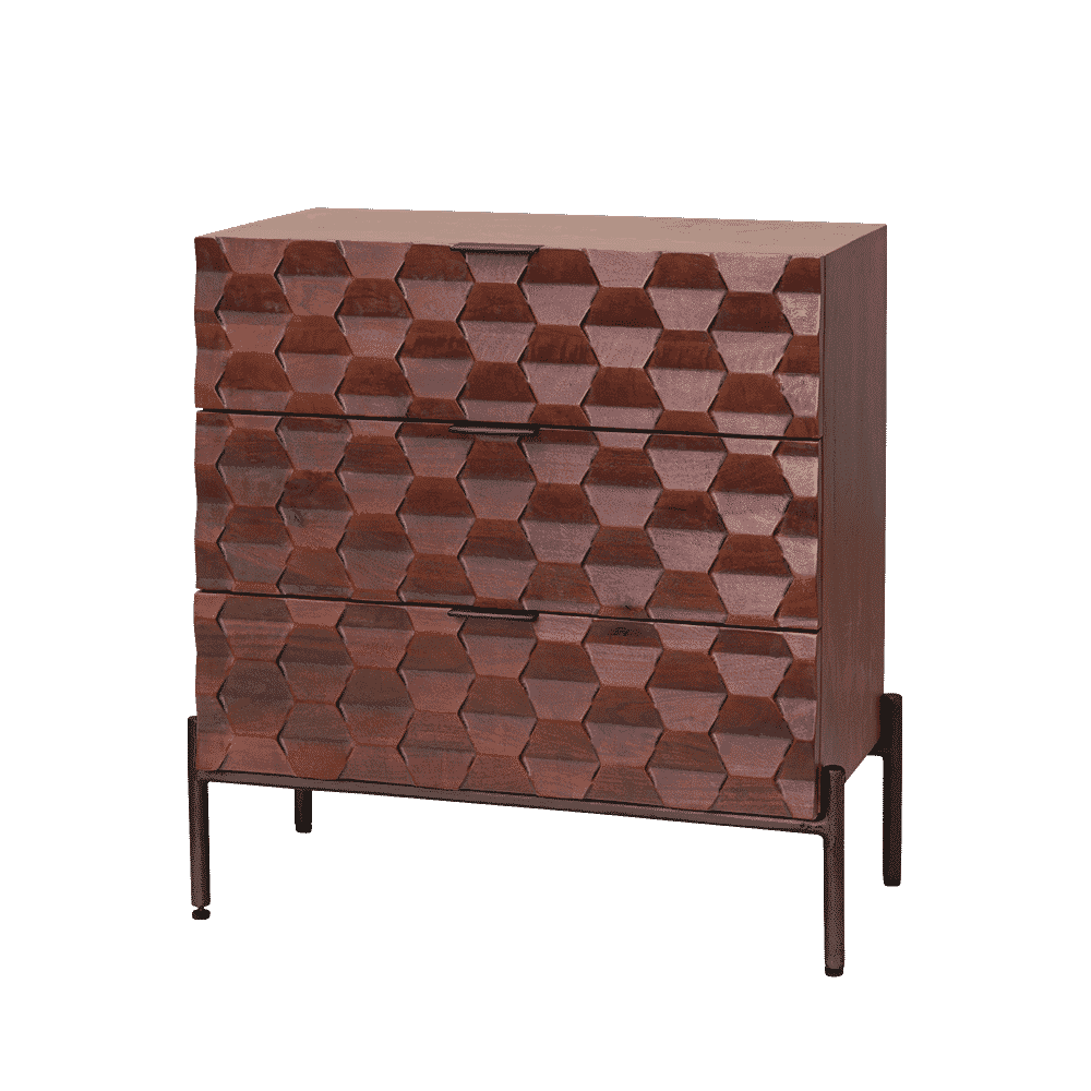 Tower Living Paola Ladekast – Warme Mangohouten Eyecatcher voor Elke Kamer