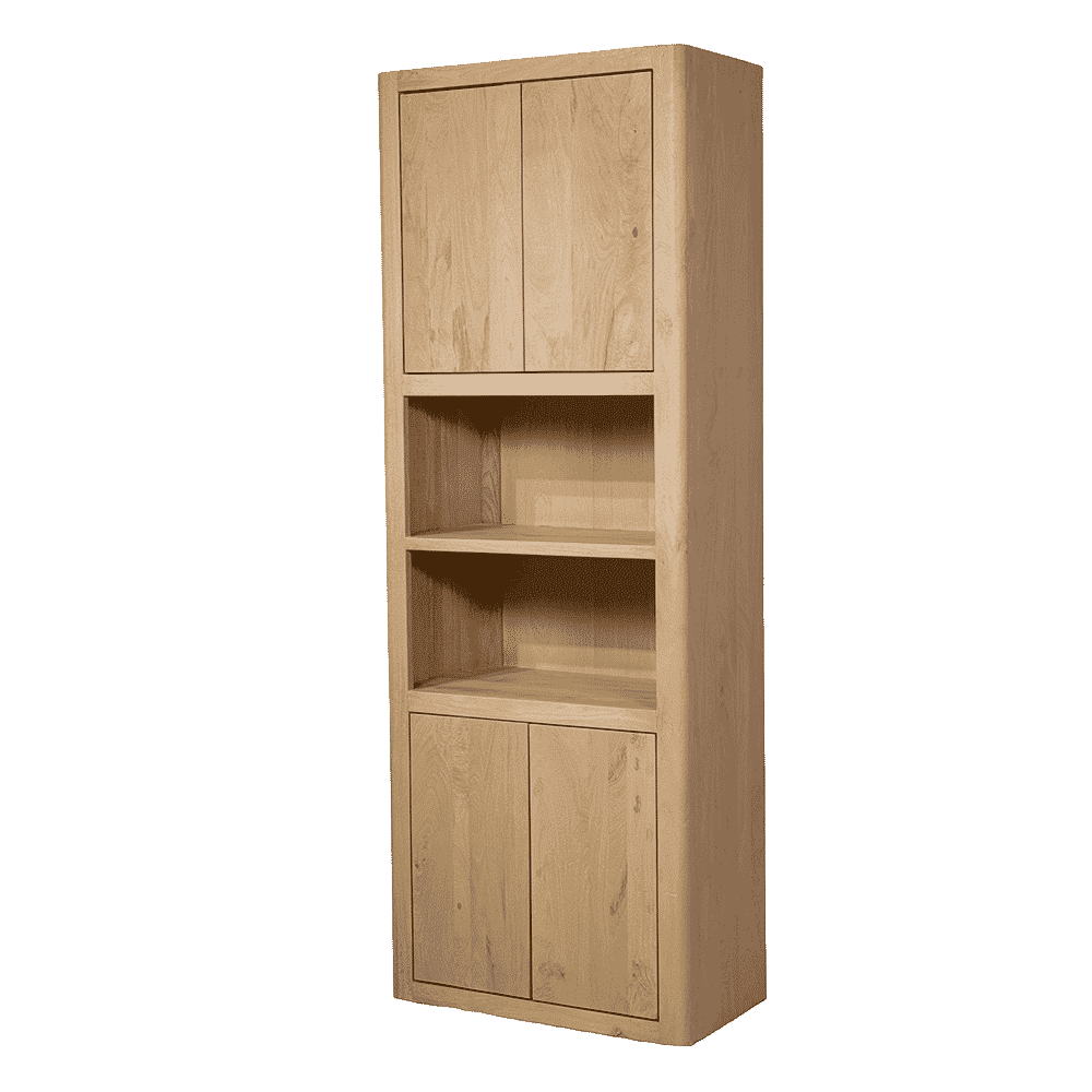 Tower Living Tenna Opbergkast in Mangohout – Natuurlijke Elegantie, 220 cm Hoog