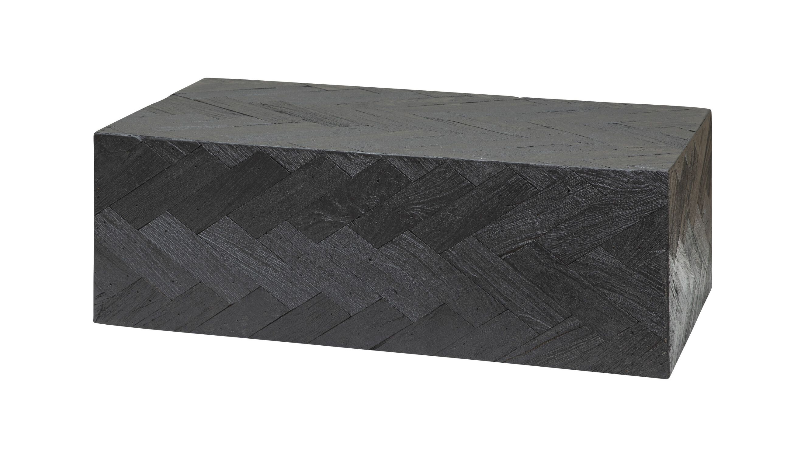 Tower Living Ziano Visgraat Salontafel – Strak Zwart Design voor Moderne Woonkamers