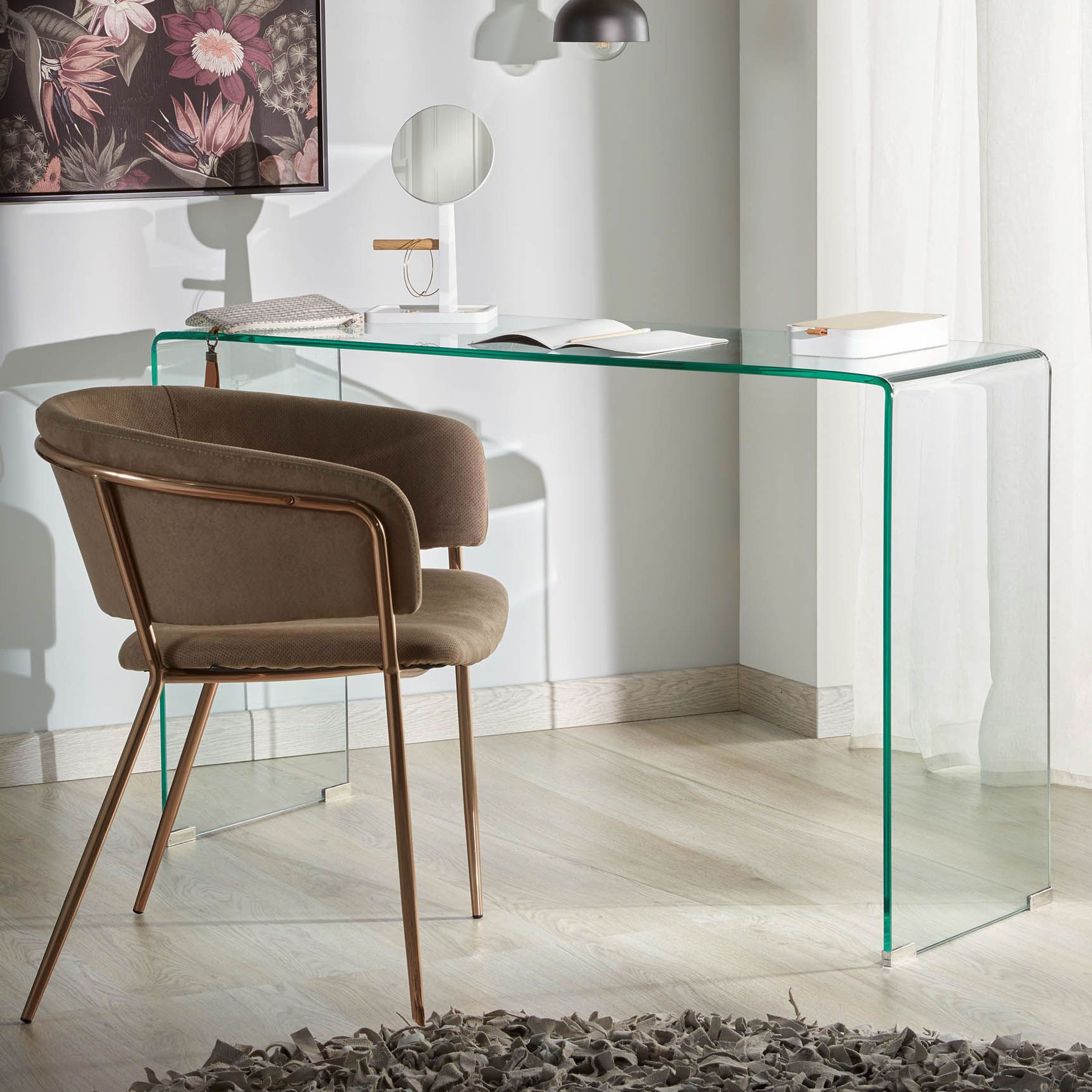 Transparante Glazen Sidetable Burano van Kave Home – Elegant en Ruimtebesparend