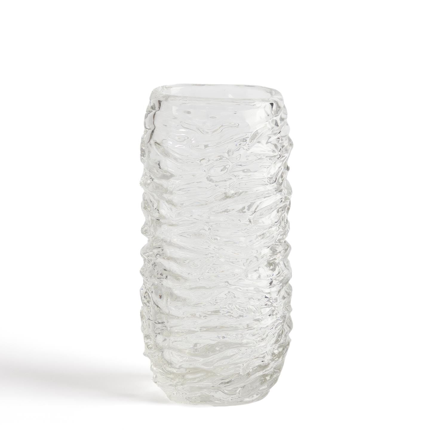 Transparante Glazen Vaas Vorma 30 cm van Kave Home – Tijdloos Design met Licht‑ en Schaduwspel