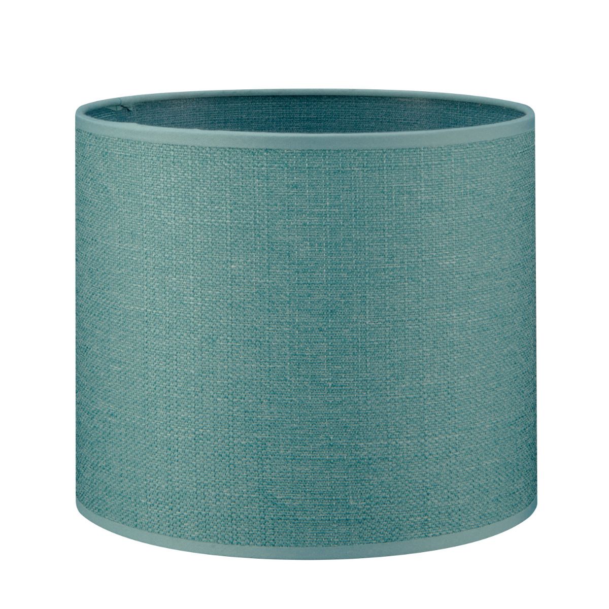 Turquoise Canvas Lampenkap 20 – Handgemaakte Ronde Lichtschaduw voor Hang‑ en Vloerlampen