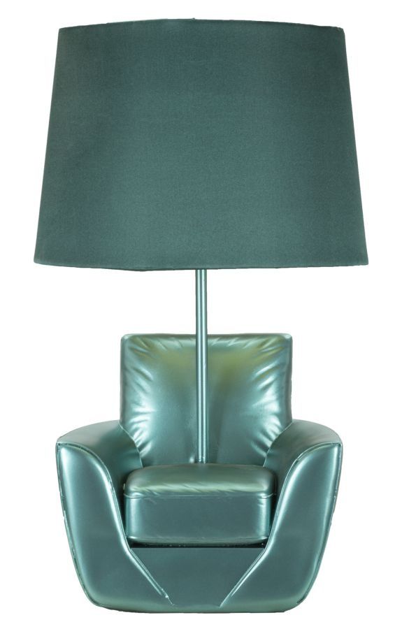 Turquoise Tafellamp Midden Eeuw – Elegante Verlichting van Mauro Ferretti