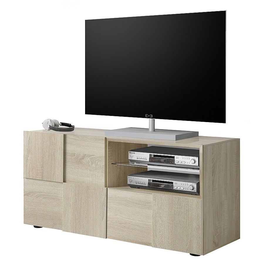 Tv‑meubel Dama 121 cm – stijlvol sonoma eiken met slimme opbergruimte