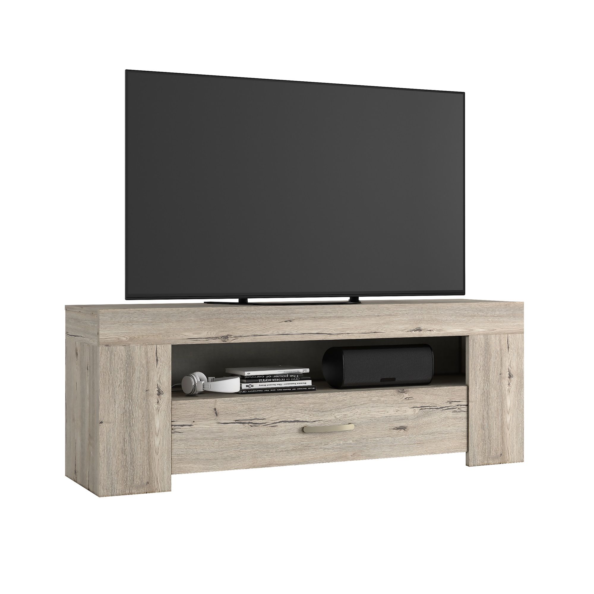 TV-Meubel Forest 150 cm – Stijlvolle Opberg met Eikenlook en Soft‑Close