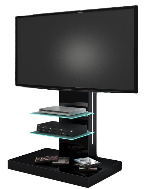 Tv-meubel Marino – Strakke hoogglans zwarte look met LED-verlichting en kabeldoorvoer