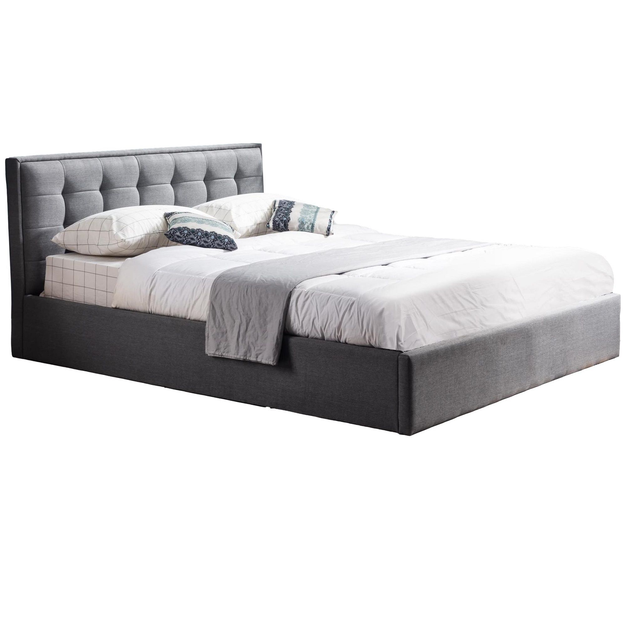 Tweepersoonsbed Padva 160 × 200 cm – Comfort en stijl in zacht grijs
