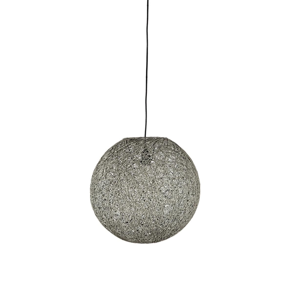 Twist Hanglamp van LABEL51 – Minimalistisch Vlasdesign in Grijs & Zilver