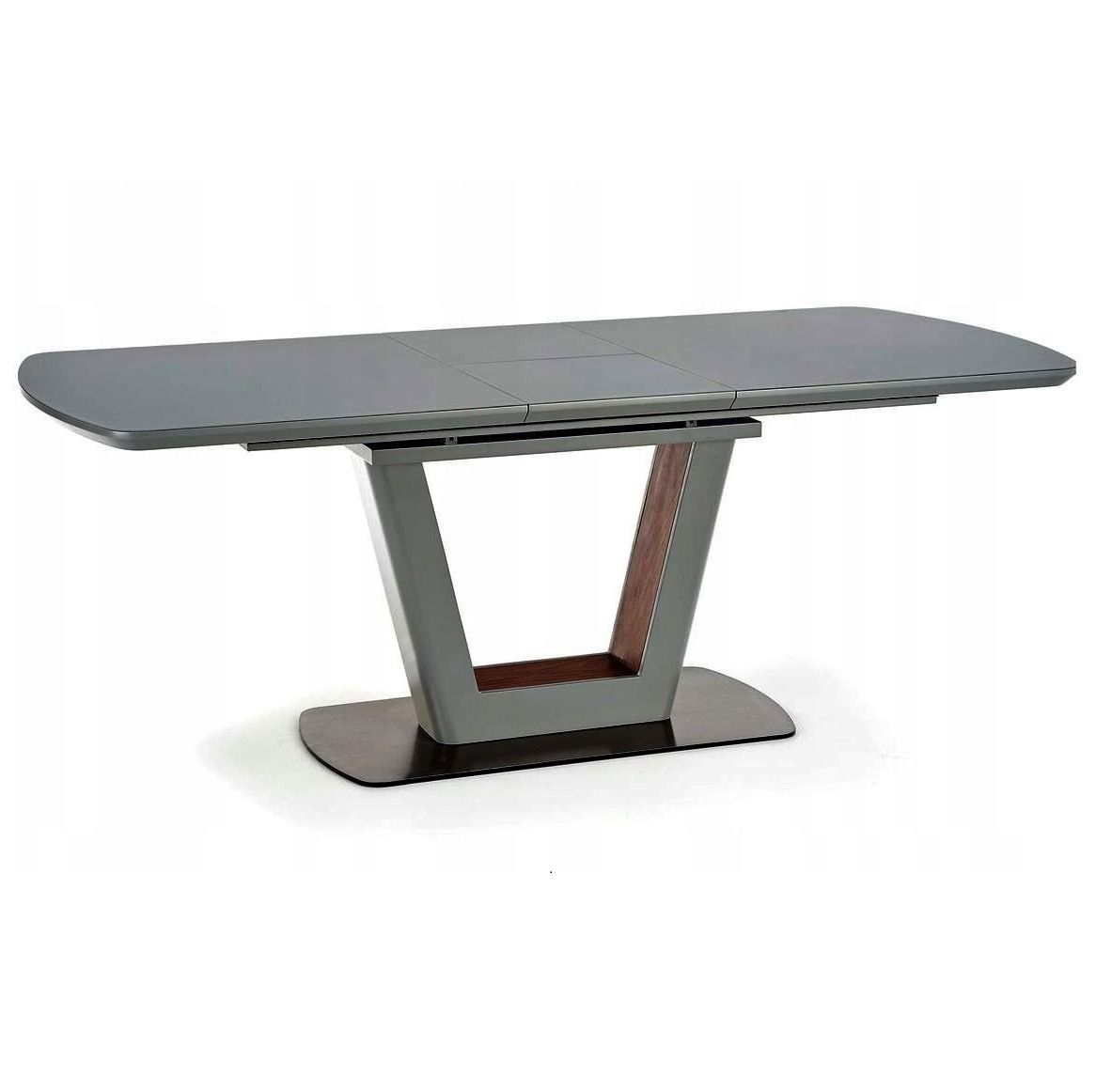 Uitschuifbare eettafel Bilotti 160‑200 cm – stijlvol antraciet met glasblad