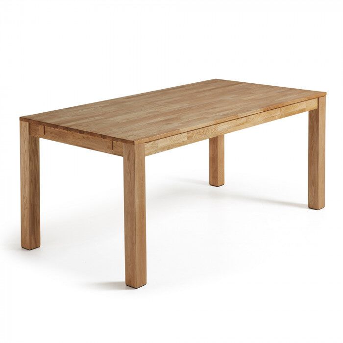 Uitschuifbare eettafel Isbel van Kave Home – massief eiken, 140‑220 cm