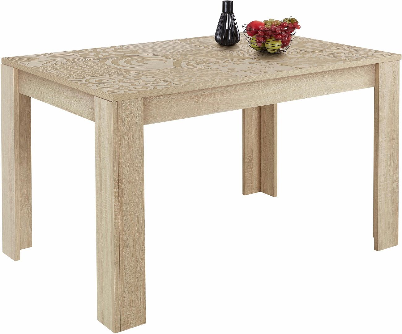 Uitschuifbare eettafel Miro – stijlvol sonoma eiken, 137‑185 cm