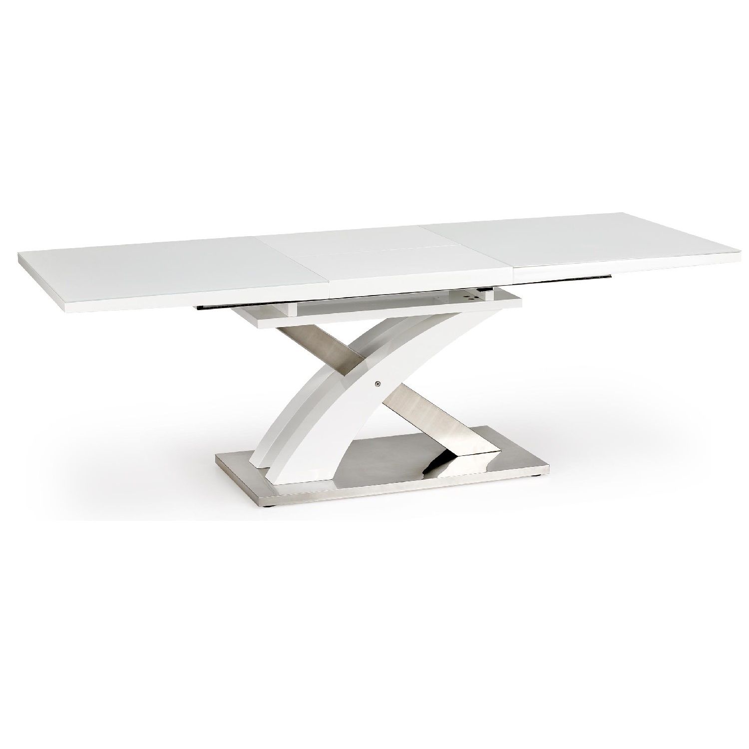 Uitschuifbare eettafel Sandor 2 – stijlvol en functioneel, 160‑220 cm in wit