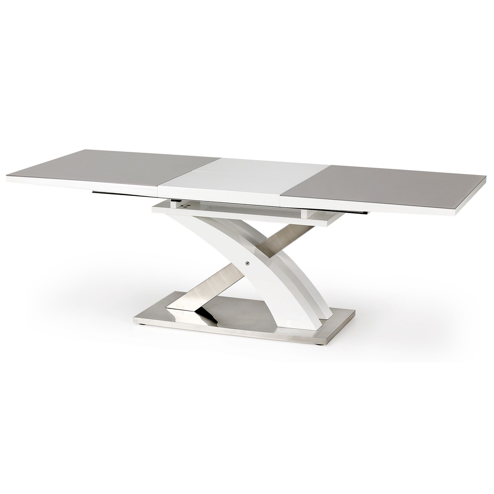 Uitschuifbare eettafel Sandor 2 – stijlvol & flexibel van 160‑220 cm in grijs