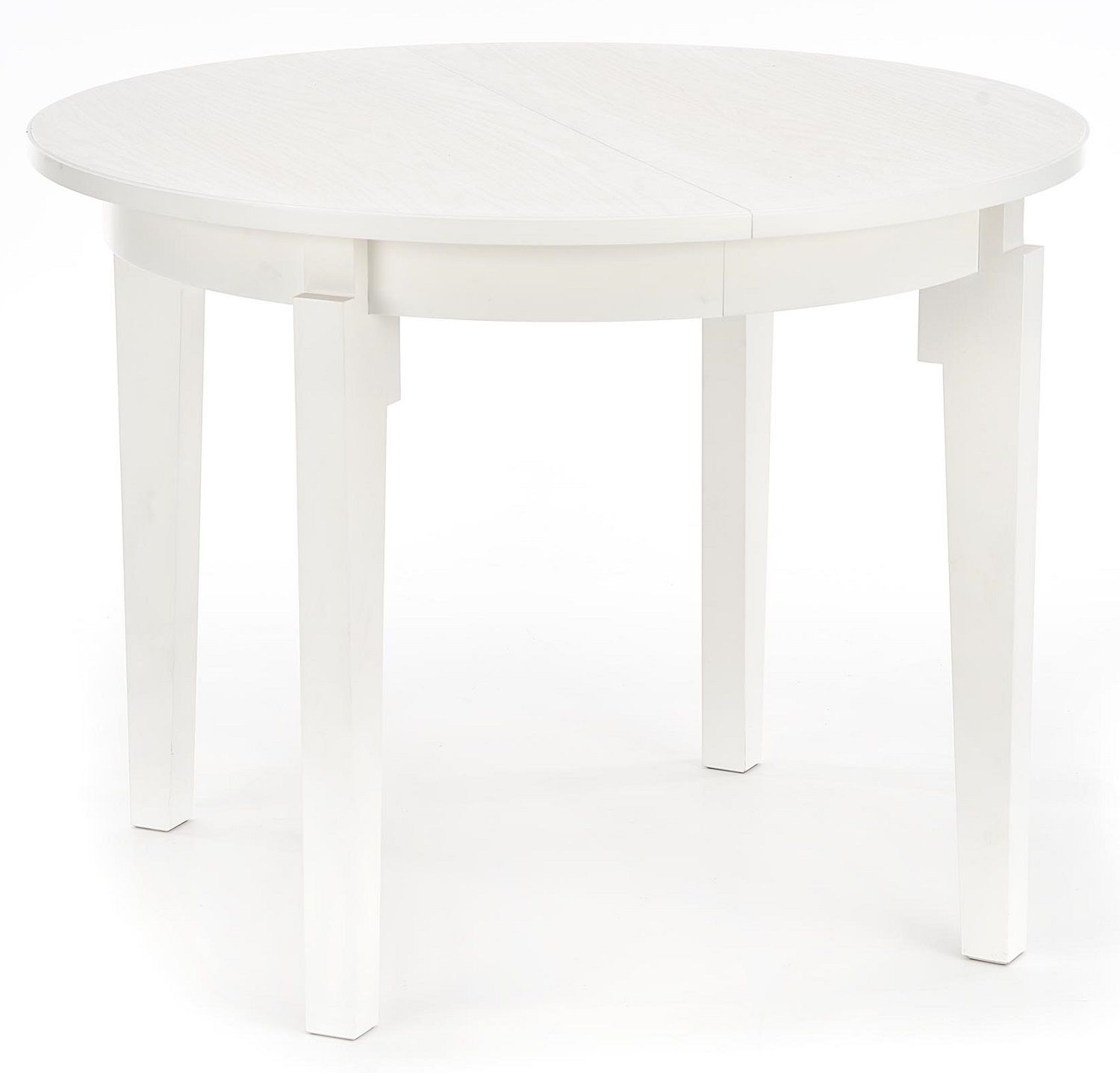 Uitschuifbare ronde eettafel Sorbus 100 cm – stijlvol & flexibel in wit