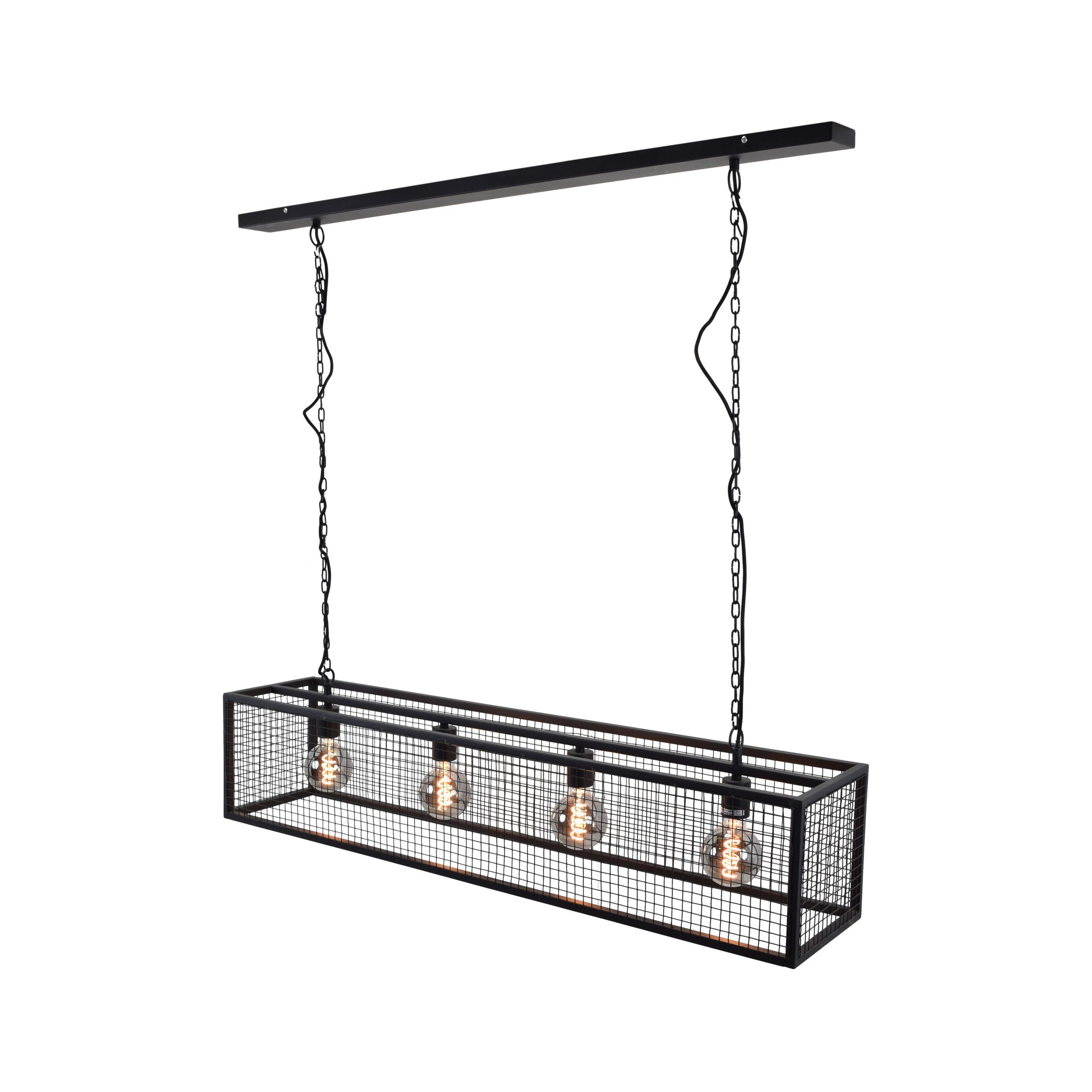 Urban Interiors 4‑lampige Hanglamp Frame – Strak Zwart Design
