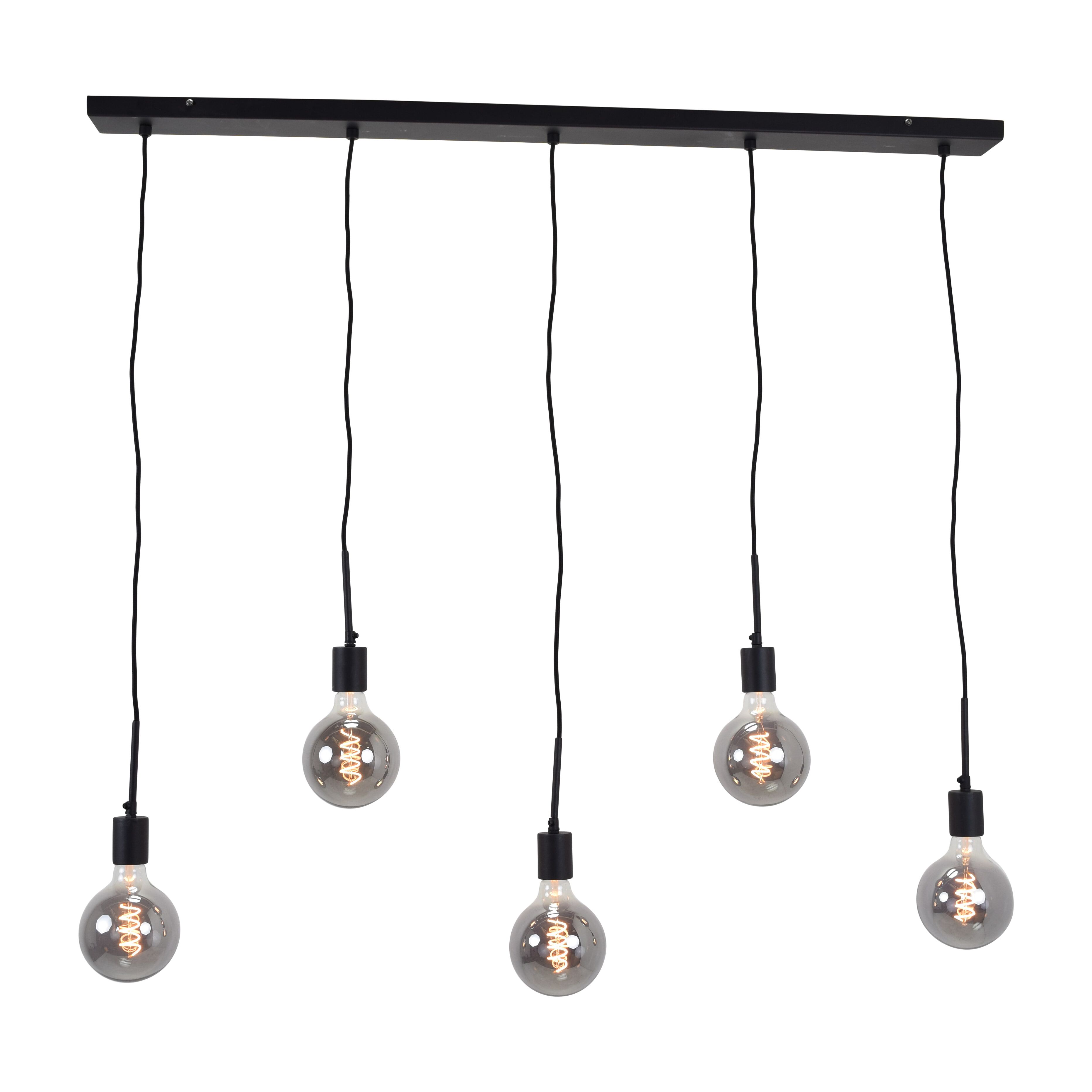 Urban Interiors Bulby Hanglamp – Moderne 5‑Lichts Verlichting in Zwart