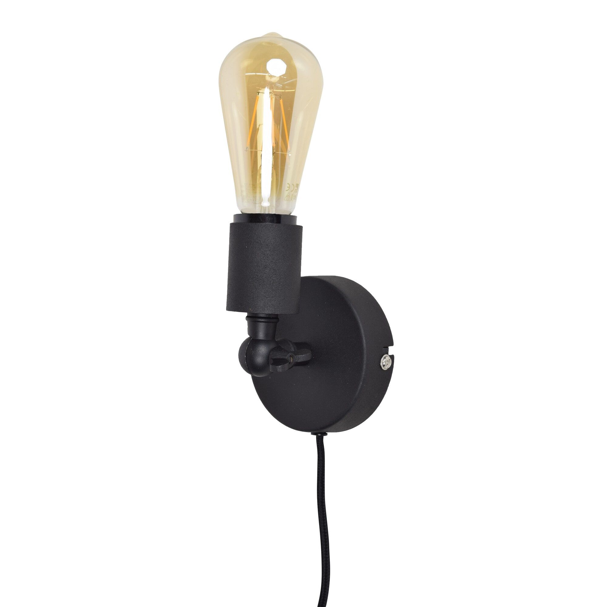 Urban Interiors Bulby wandlamp – Vintage Black, stijlvolle metalen wandverlichting