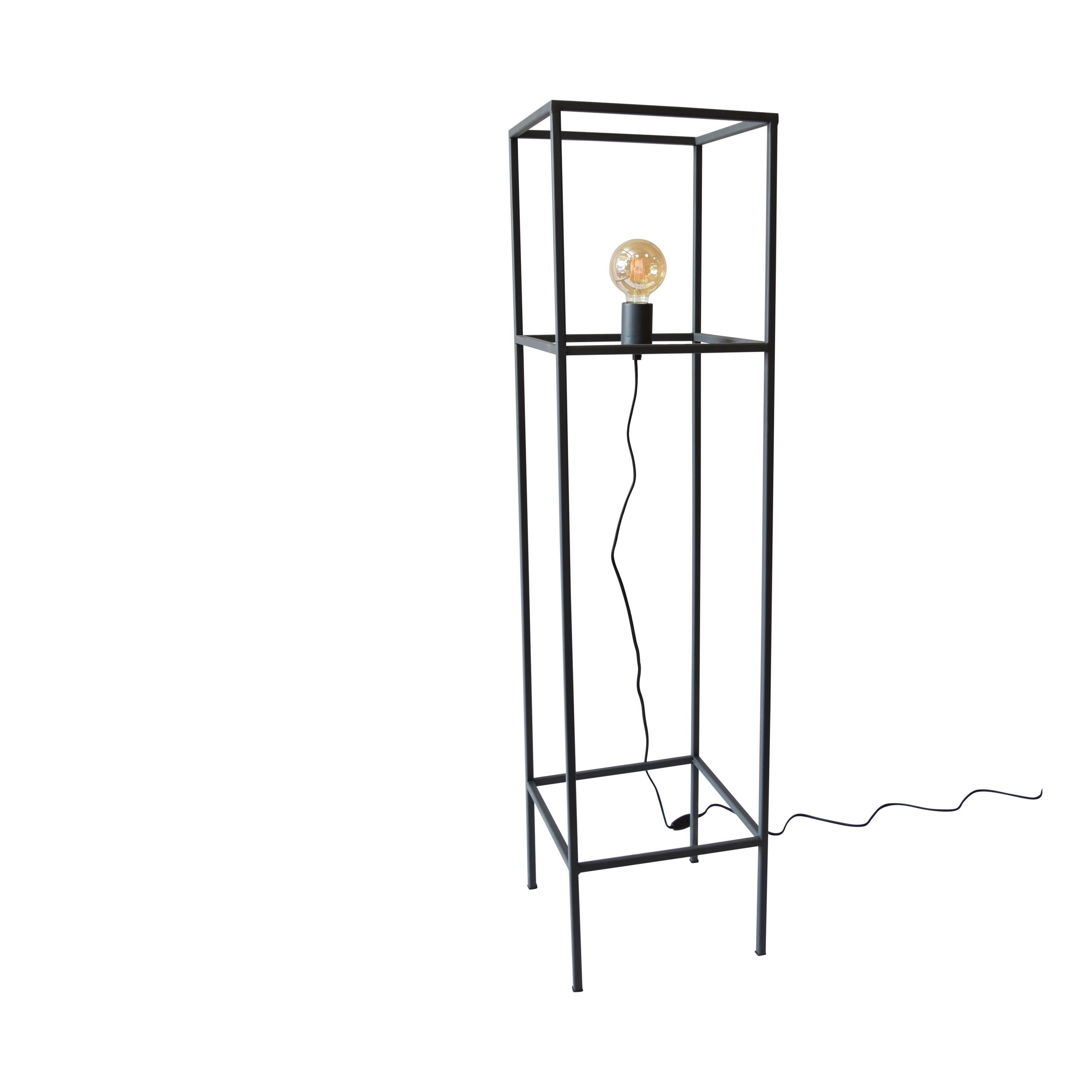 Urban Interiors Frame Vloerlamp 120 cm – Strakke Zwarte Stijl voor Elk Interieur
