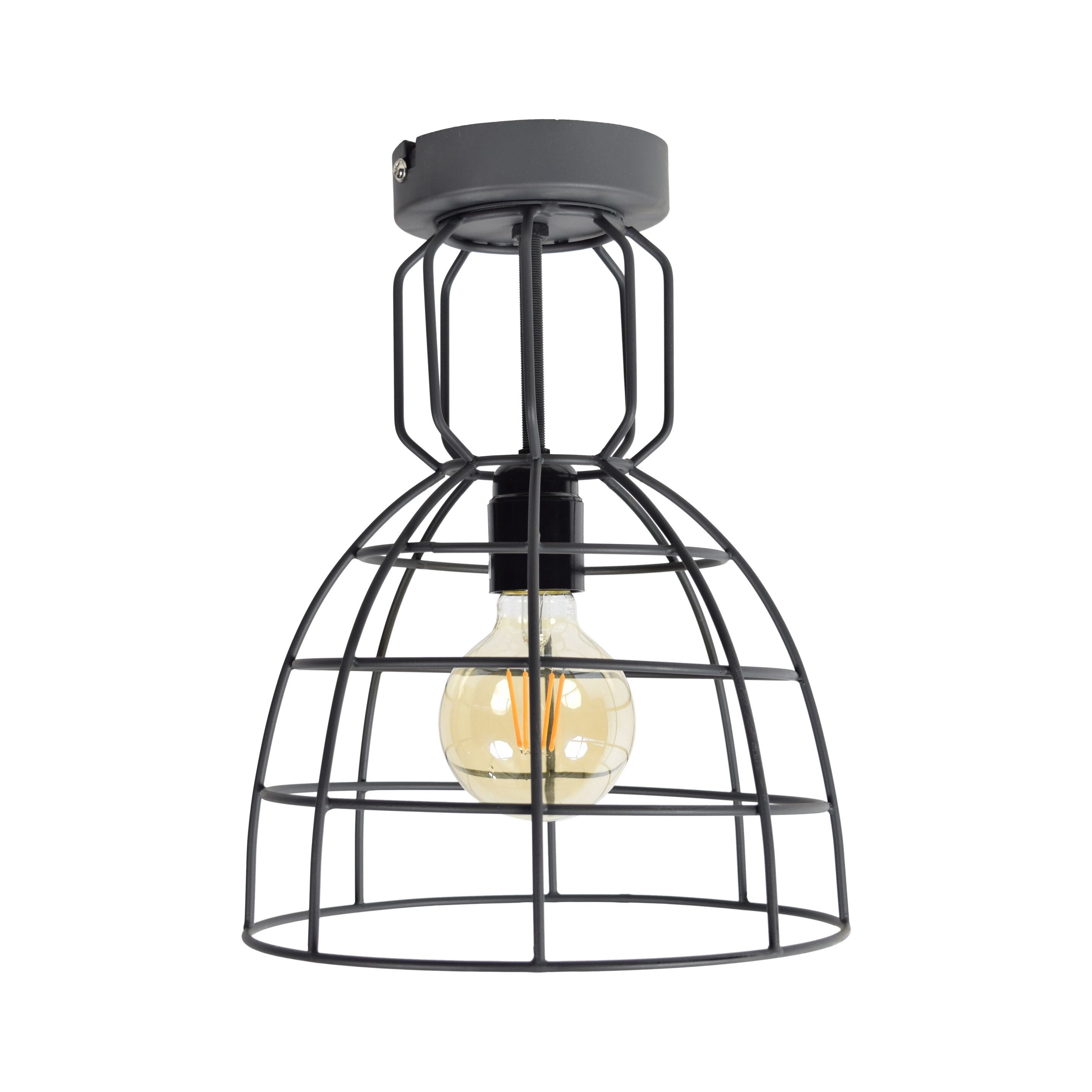 Urban Interiors Francis Large Ø24 – Strakke Zwarte Plafondlamp