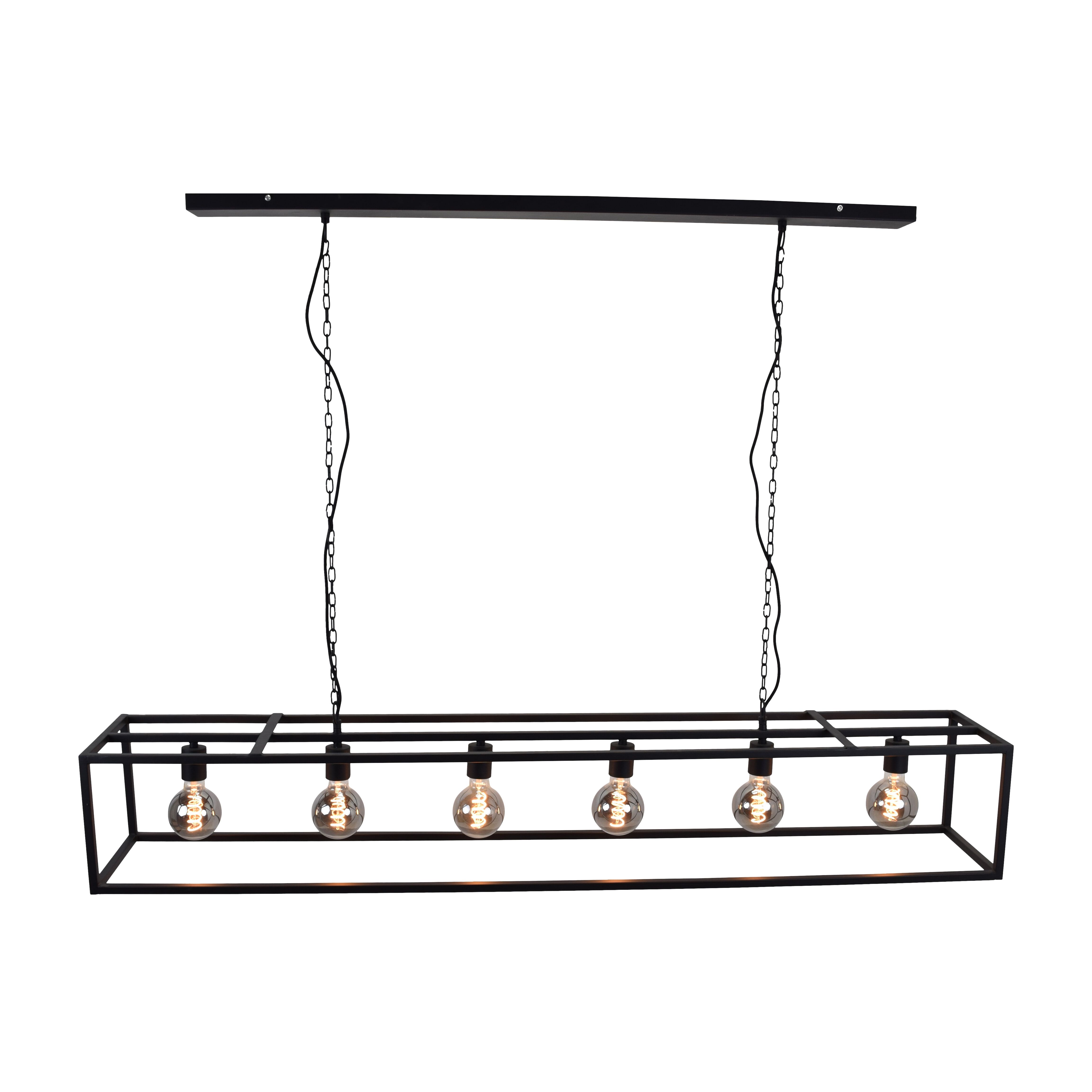 Urban Interiors Hanglamp Frame XL – Zwarte 6‑lampen spanning