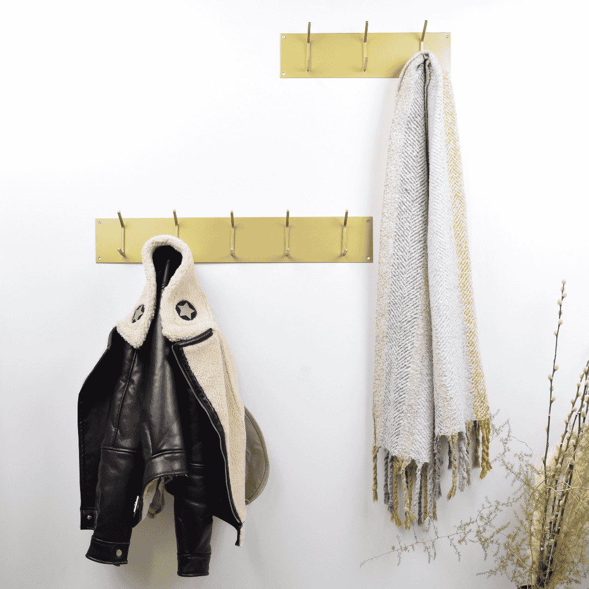 Urban Interiors Kapstok Factory – Stijlvolle Gouden Kapstok met 6 Haken