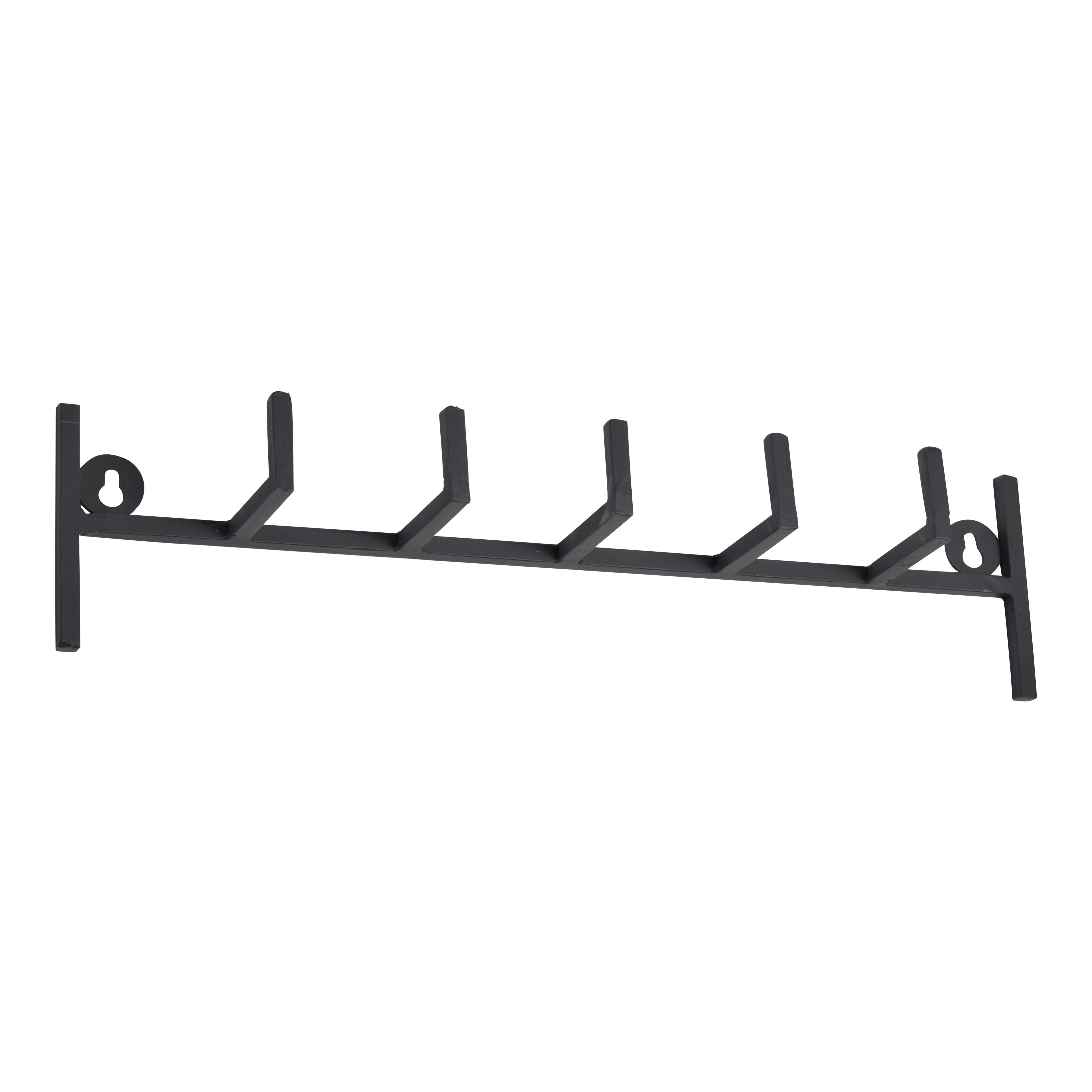 Urban Interiors Kapstok Loft 42 – Strakke Mat Zwarte Wandkapstok met 5 Haken