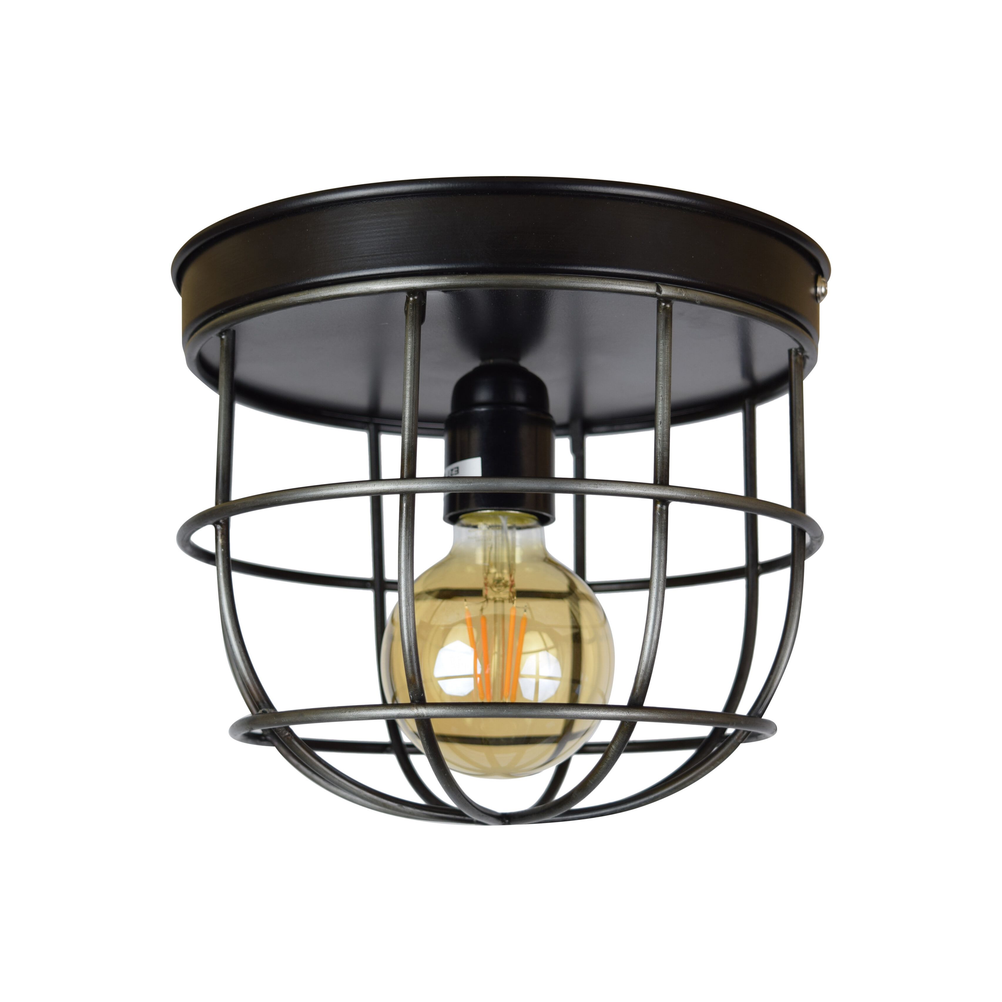 Urban Interiors plafondlamp Barn Large Ø22 – Vintage Black: industriële charme voor je interieur