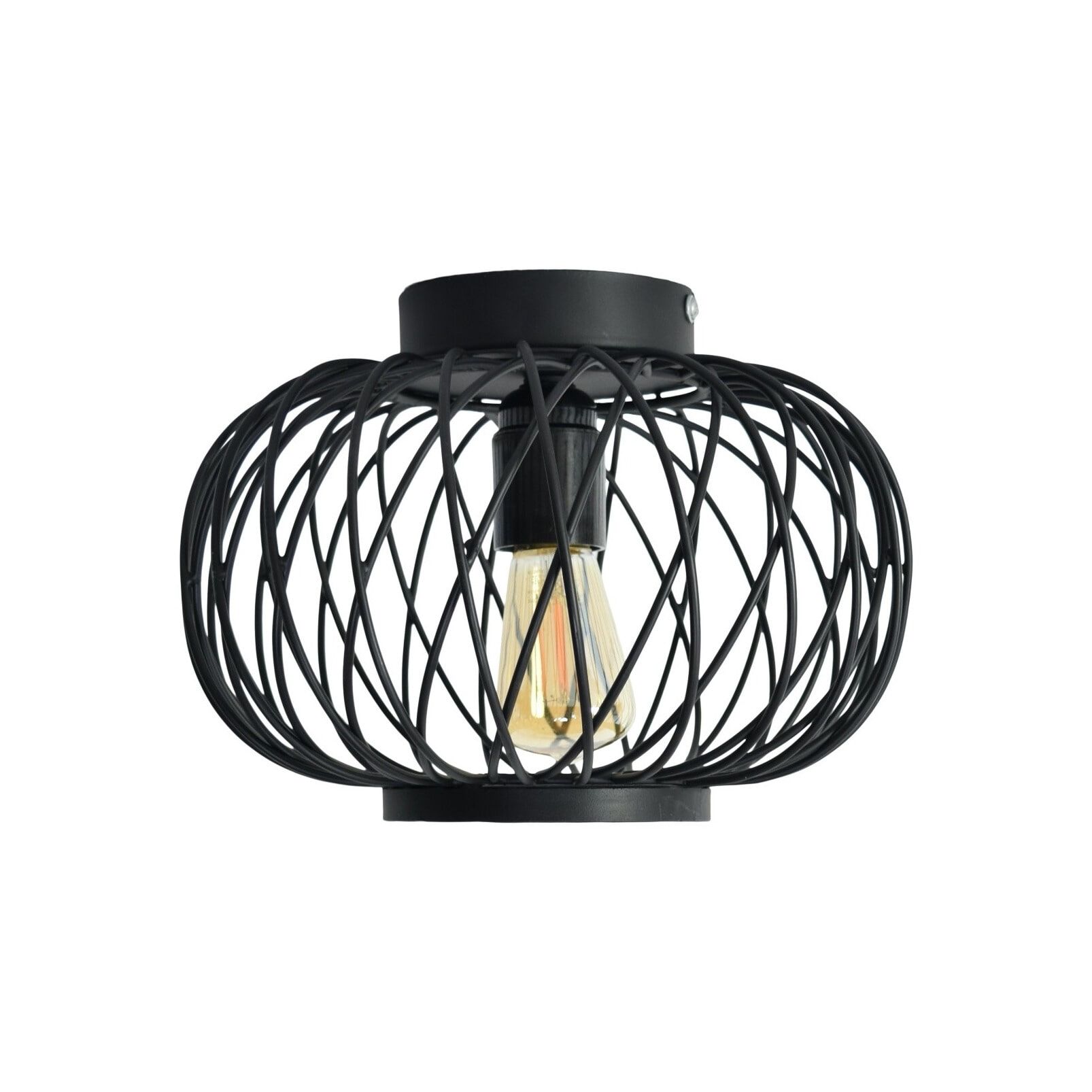 Urban Interiors Twist Plafondlamp – Strakke Zwarte Vormgeving voor Moderne Interieurs