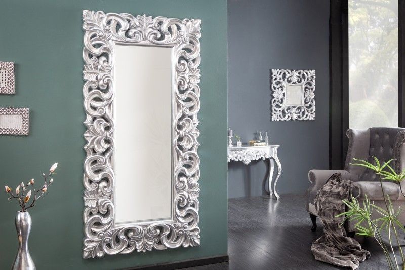 Venice Wandspiegel 180 × 90 cm – Antiek Zilver in Barokstijl