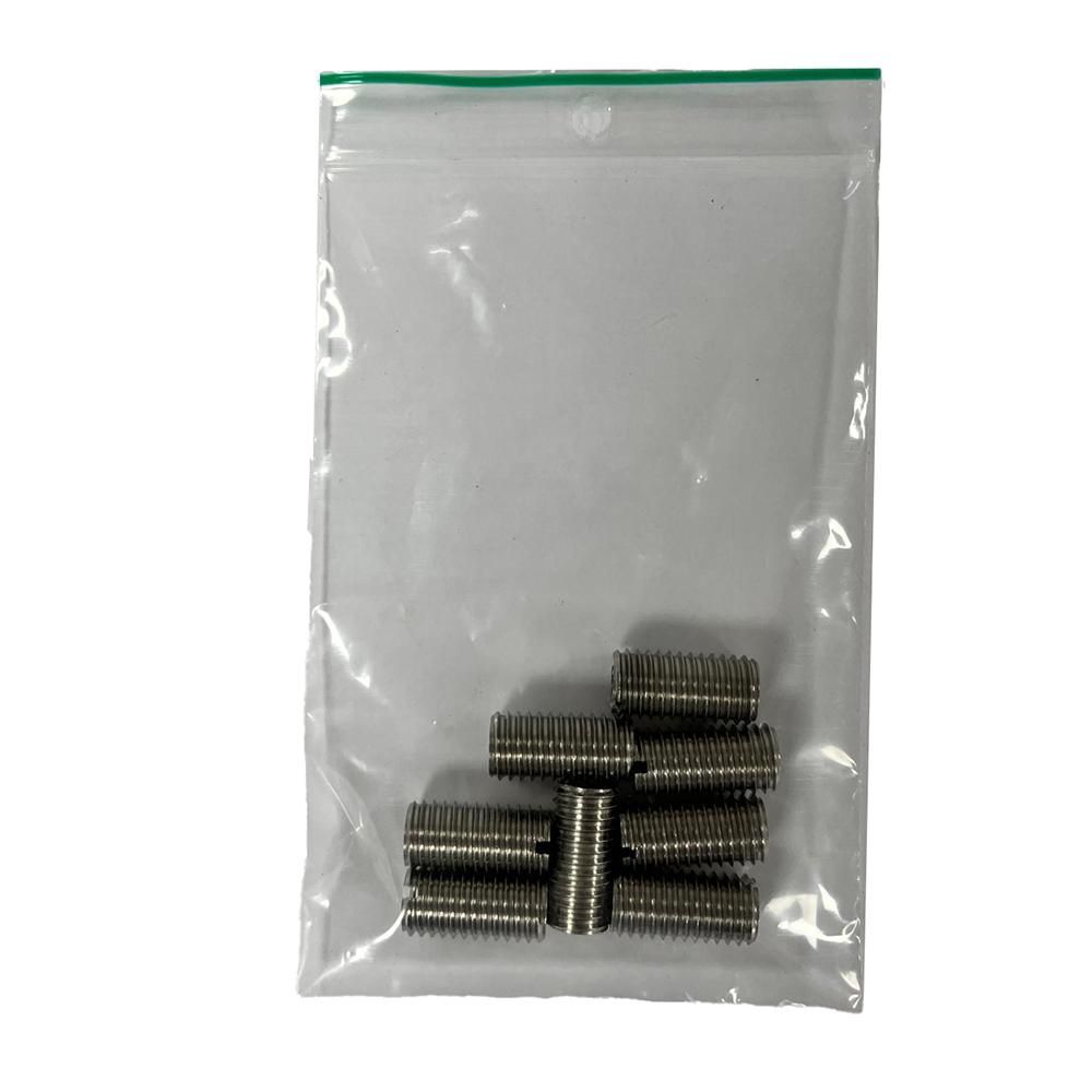 Verloopbus RVS-look m8‑m10 – 8 stuks, 20 mm lengte voor stabiele meubelpoten