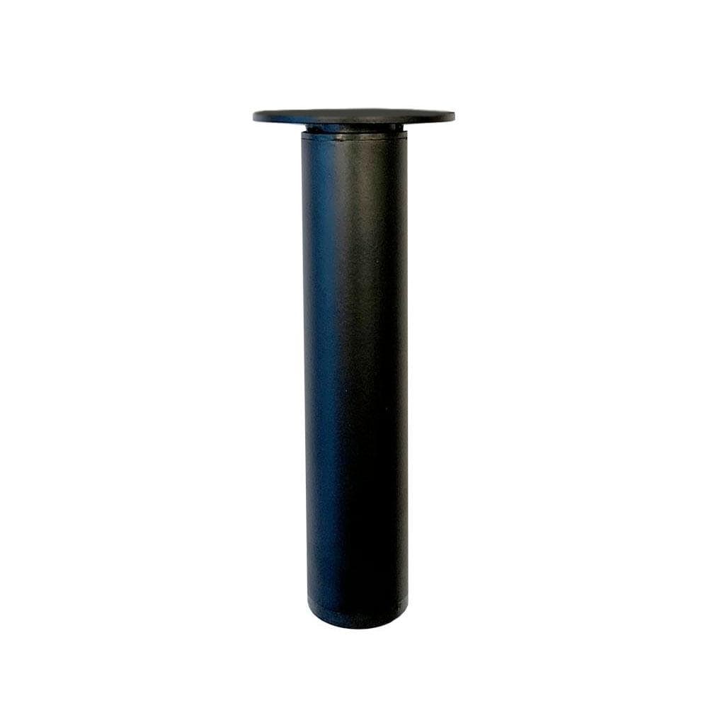 Verstelbare ronde stalen meubelpoot – Zwart, Ø 3 cm, 15,5 cm