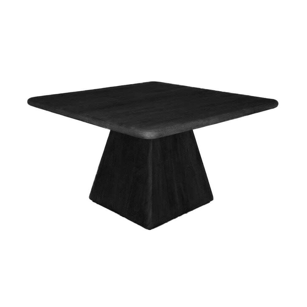 Vierkante eettafel Asti van Tower Living – elegant zwart mangohout 150 × 150 cm