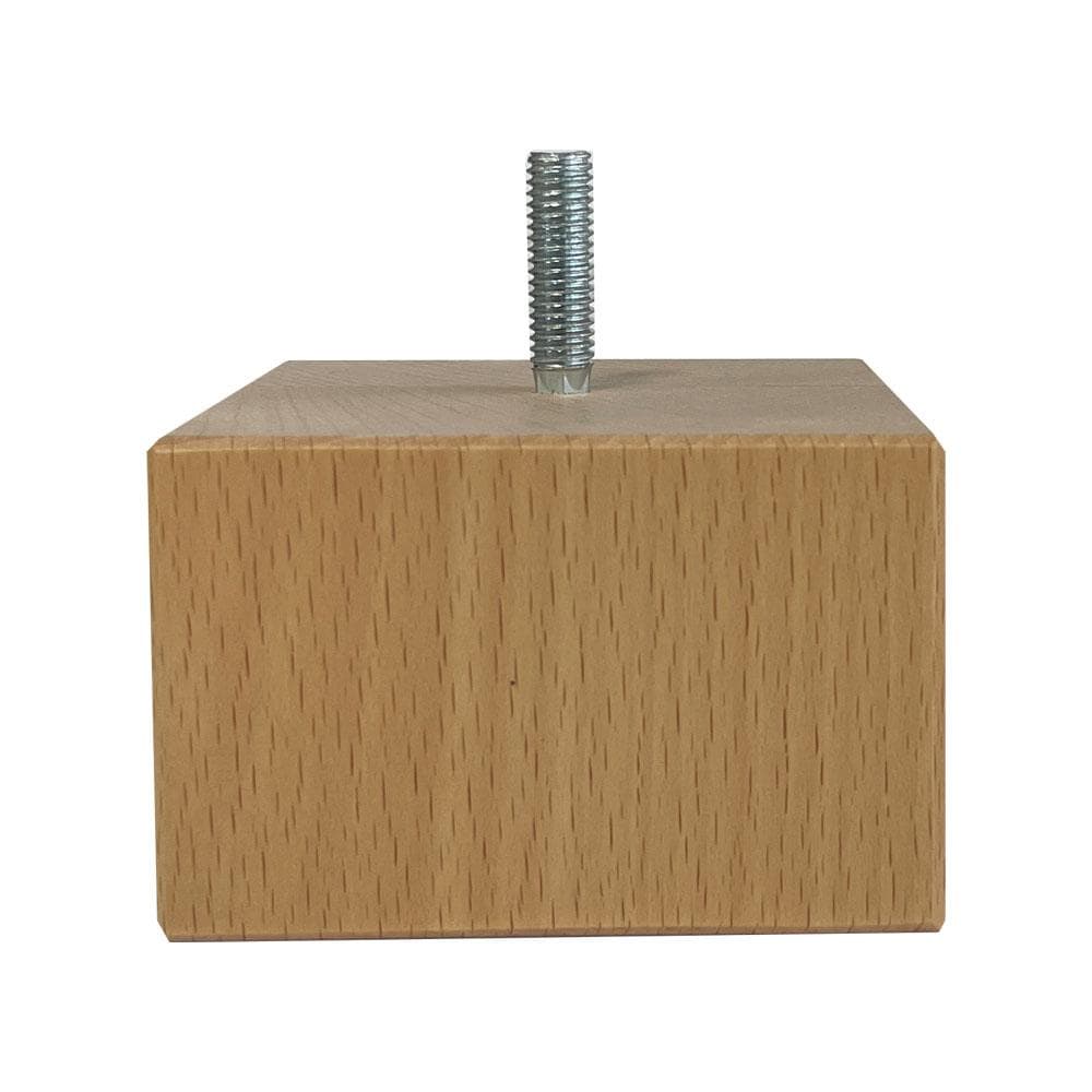 Vierkante meubelpoot 8 × 8 cm – massief hout (M8) van Furniture Legs Europe