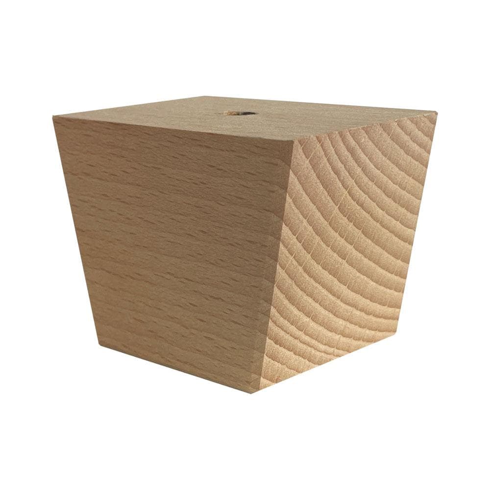 Vierkante meubelpoot van massief hout – 7 × 4,5 cm, 5 cm hoog