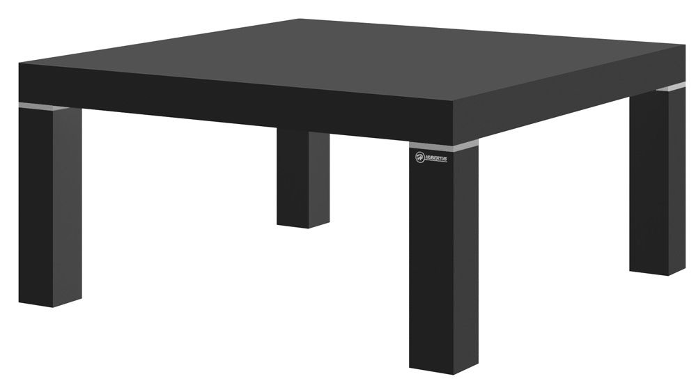 Vierkante Salontafel Monaco – Hoogglans Zwart, 100 cm